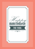 Carte d'anniversaire &eacute;l&eacute;gante vintage